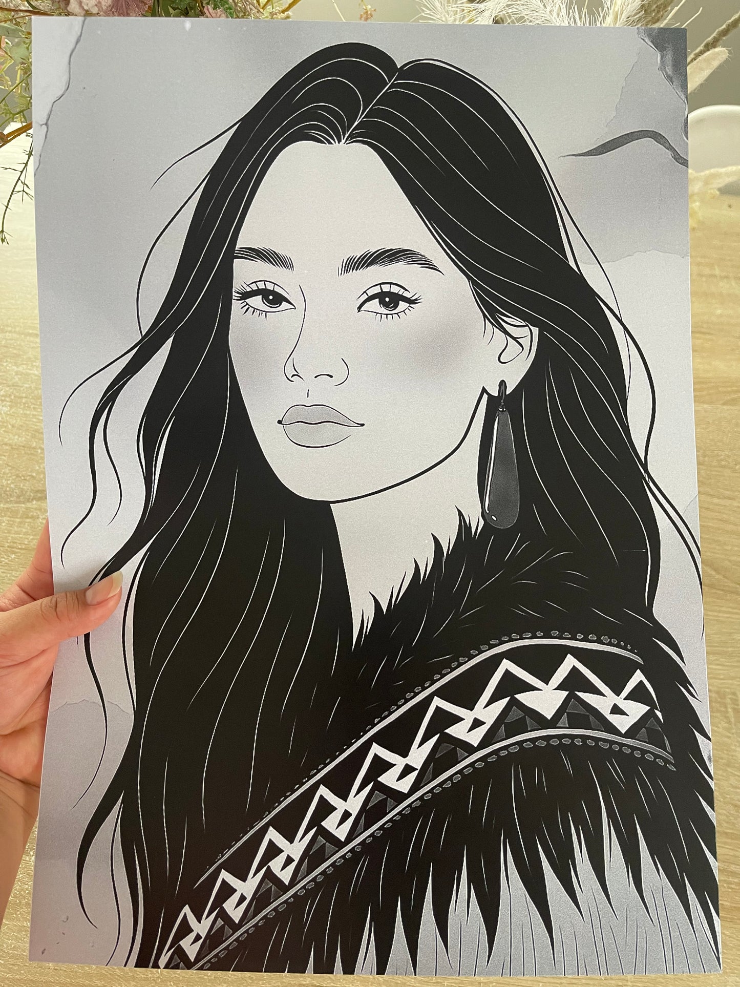 Elegant Māori Wahine Fine Art Print