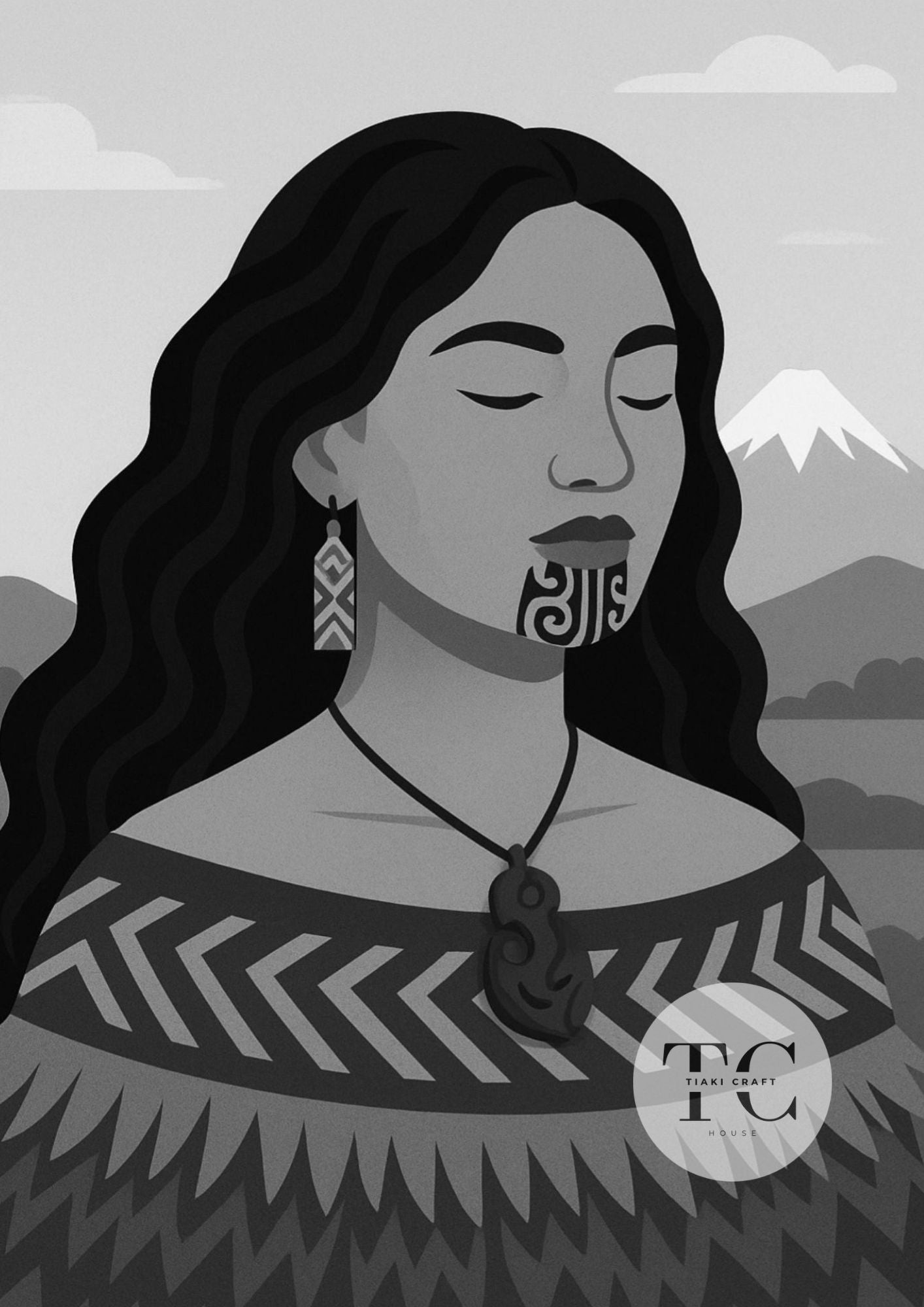 Ātaahua Māori Wahine Fine Art Print