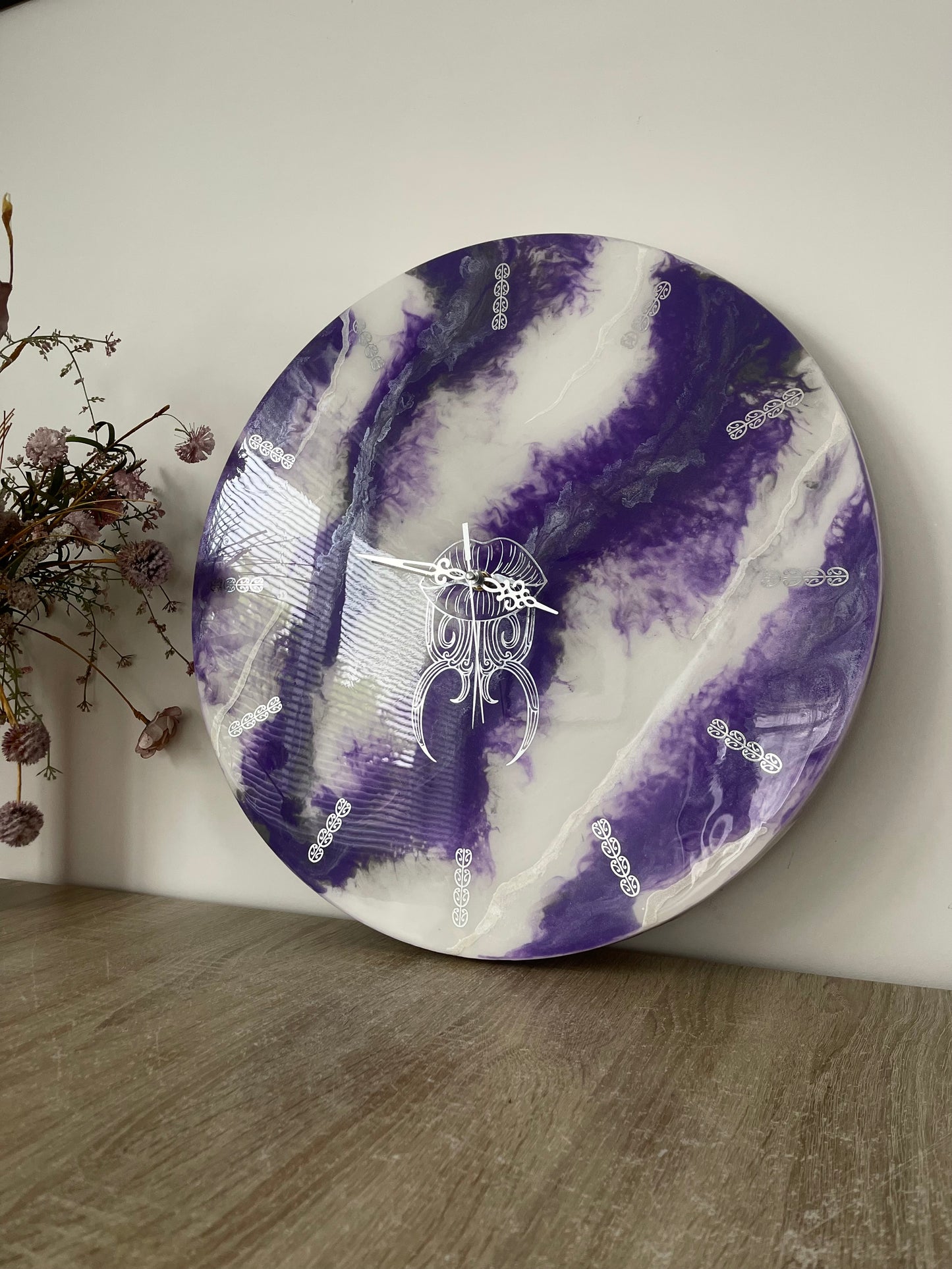 Wairua Inspired Moko Kauae Wall Clock