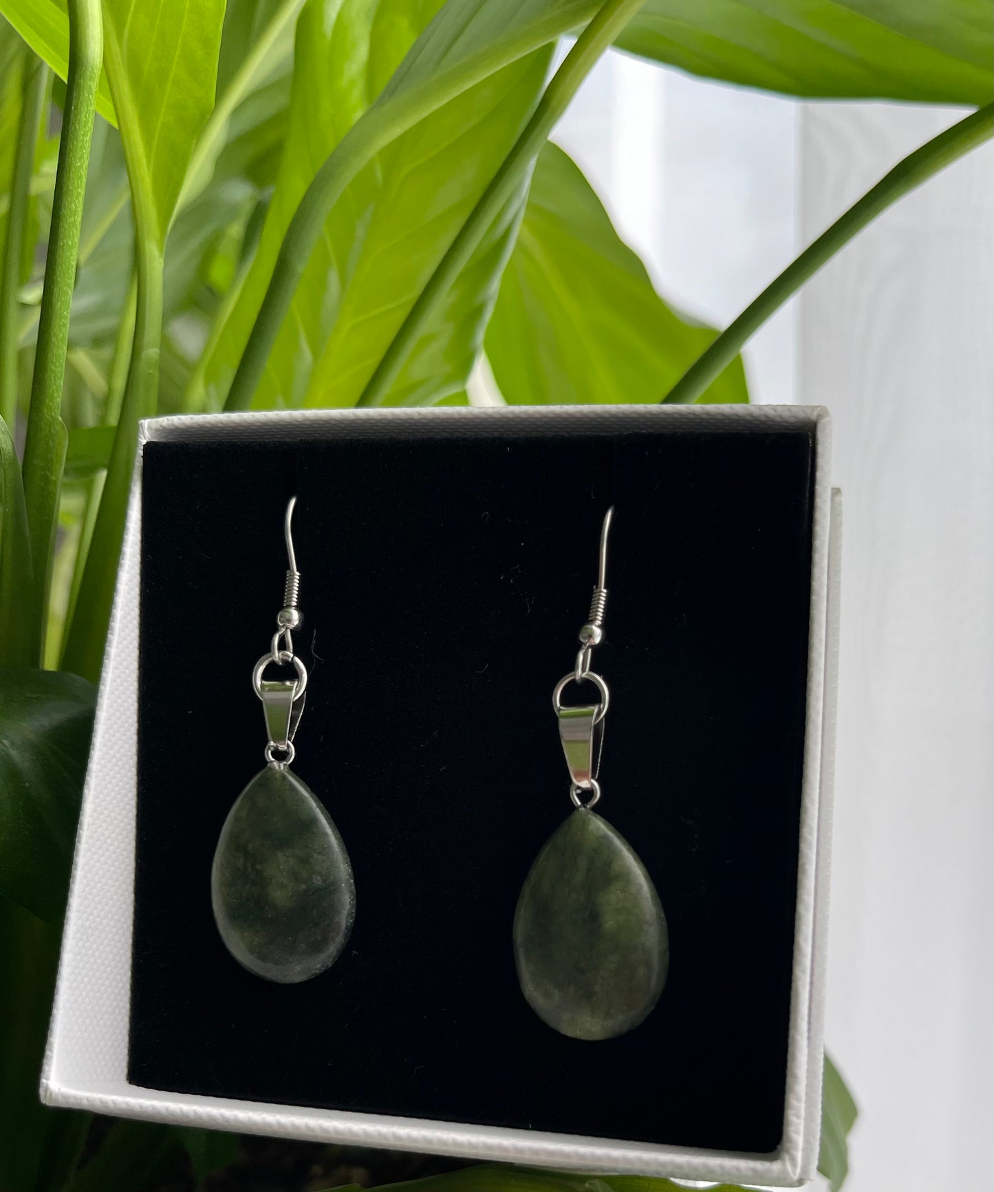 Greenstone Drop Earrings