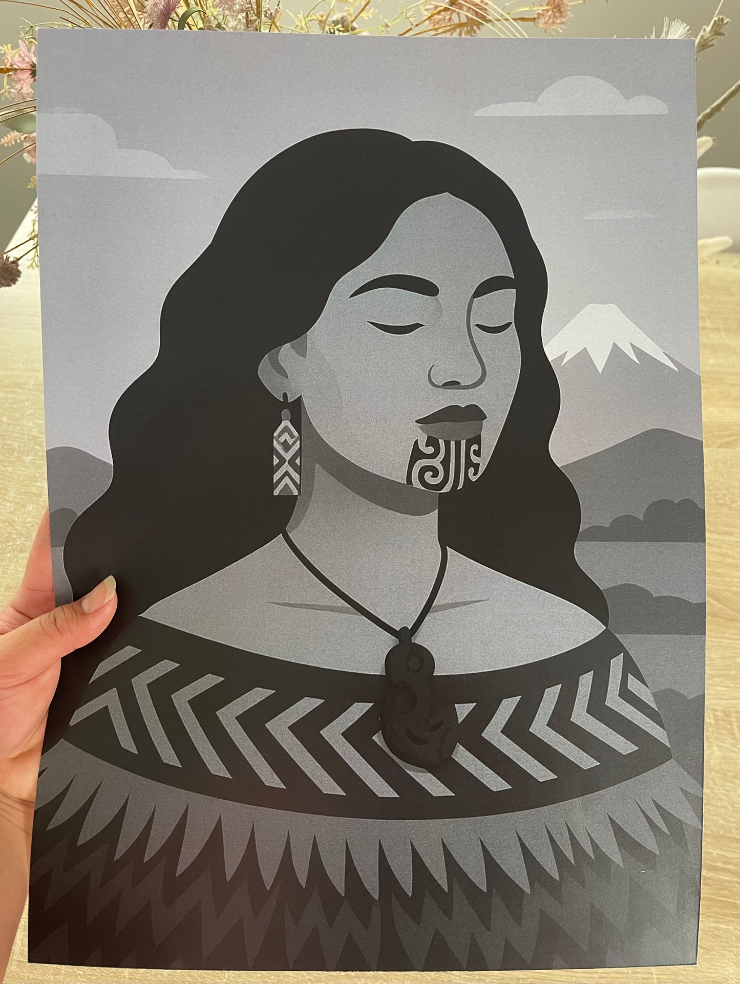 Ātaahua Māori Wahine Fine Art Print