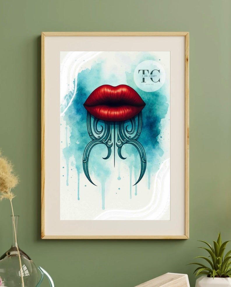 Paua Moko Kauae Fine Art Print