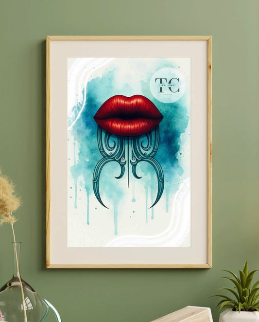 Paua Moko Kauae Fine Art Print