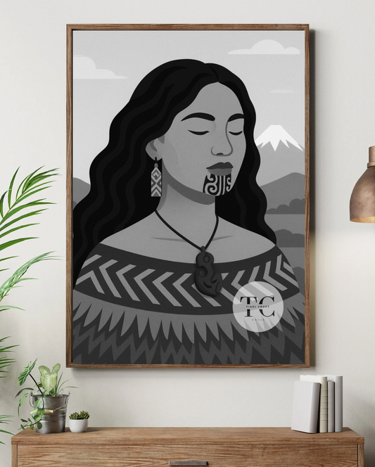 Ātaahua Māori Wahine Fine Art Print